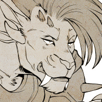 That charr in the corner swears
she's no one in particular but all
those notches on her rifle say
otherwise.
She's parked on a steel chair with
her rifle leaned up against her.
She's smoking a stogie and nursing
a drink.