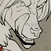 Evelyn, a female werewolf, drops the head
of her latest kill at your feet, as if to
ask if you *really* want to be next.
Contains non-sexual nudity.