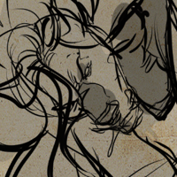 A still-drunk wolf Lacey trying (and
failing) to get her limbs to behave.
Contains nudity.